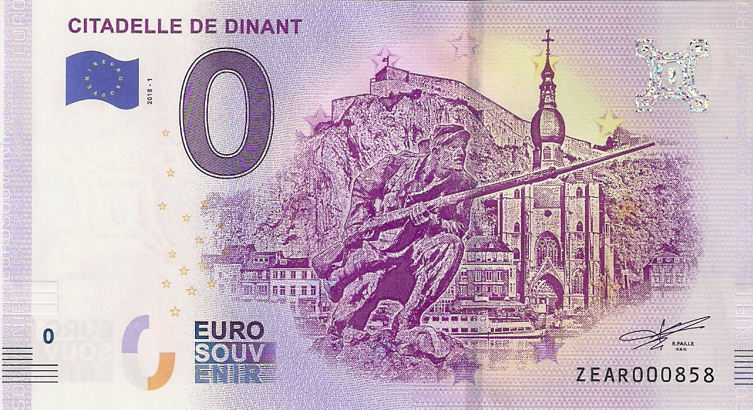 0 Euro Biljet België 2018 - Citadelle de Dinant
