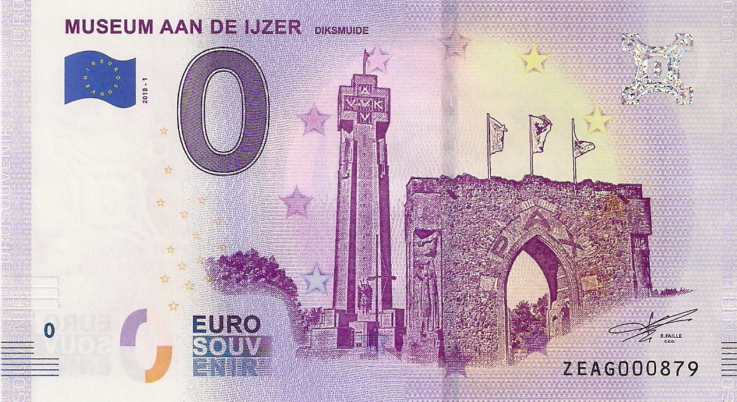 0 Euro Biljet België 2018 - Museum aan de IJzer