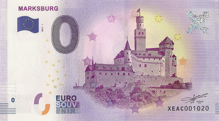 0 Euro biljet Duitsland 2017 - Marksburg
