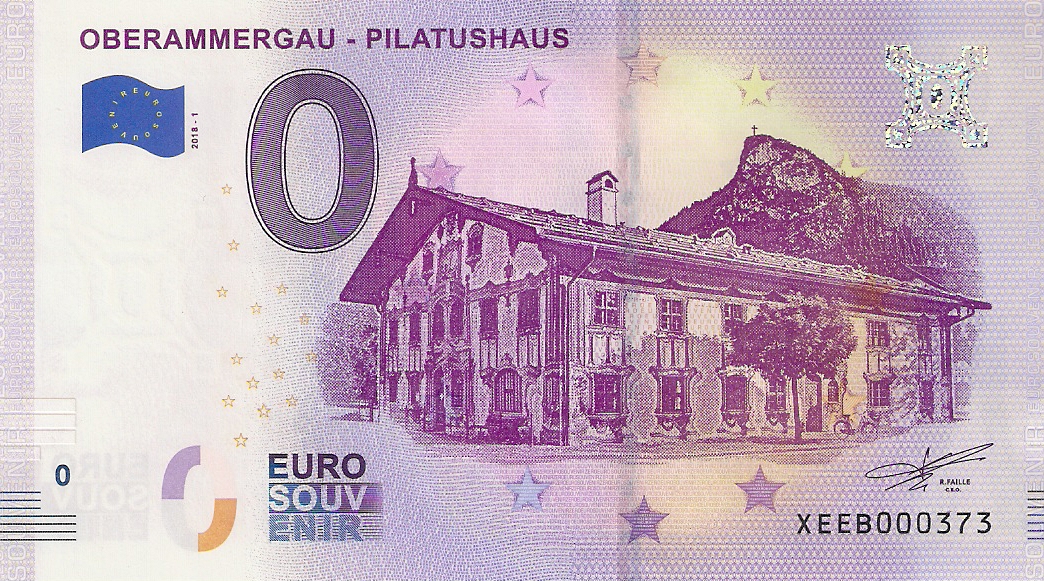 0 Euro biljet Duitsland 2018 - Oberammergau - Pilatushaus