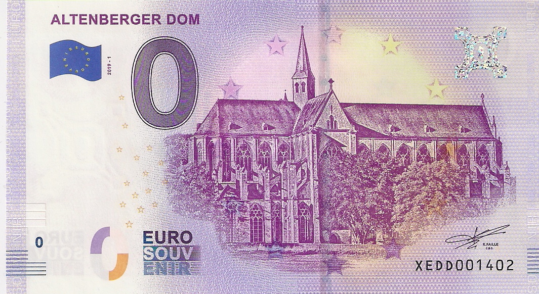 0 Euro biljet Duitsland 2019 - Altenberger Dom