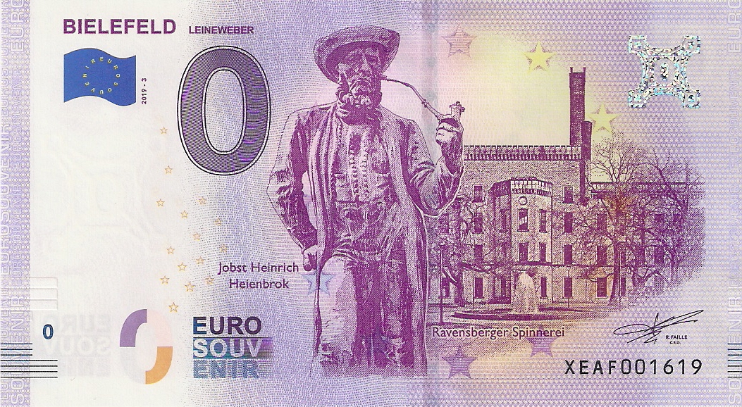 0 Euro biljet Duitsland 2019 - Bielefeld