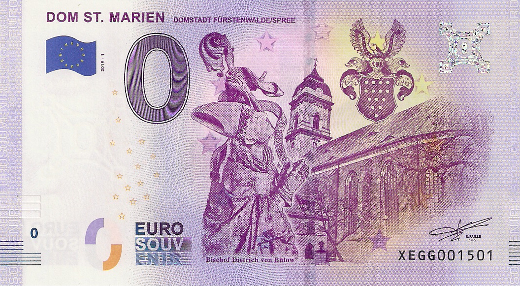 0 Euro biljet Duitsland 2019 - Dom St. Martin
