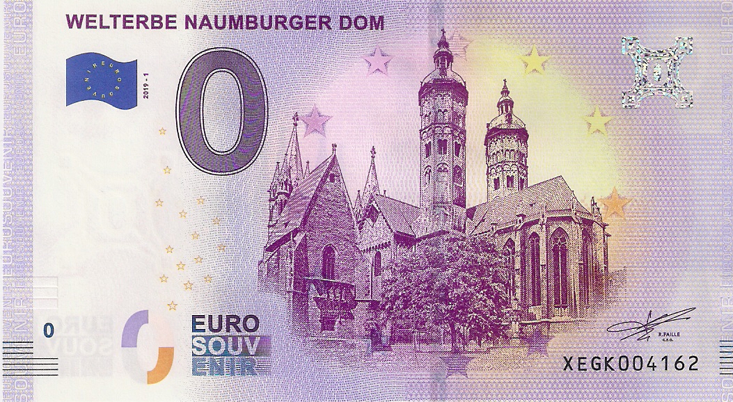 0 Euro biljet Duitsland 2019 - Welterbe Naumburger Dom