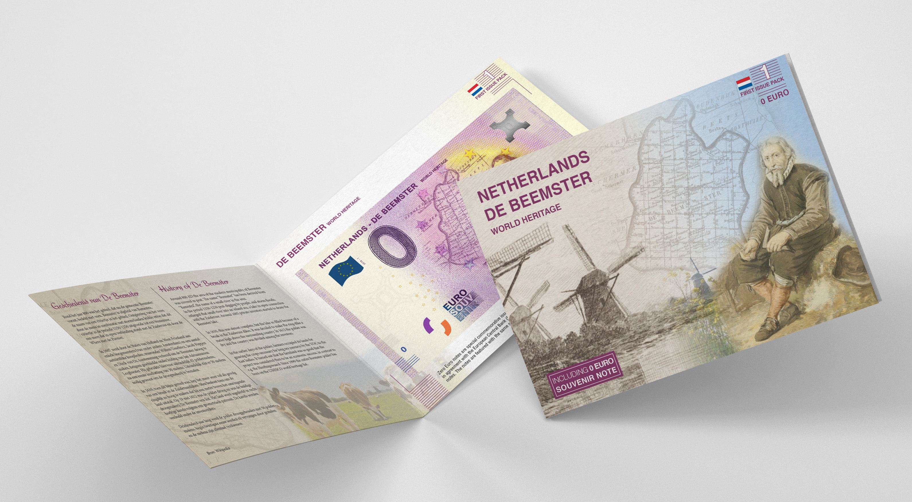 0 Euro biljet Nederland 2019 - De Beemster LIMITED EDITION FIP#1