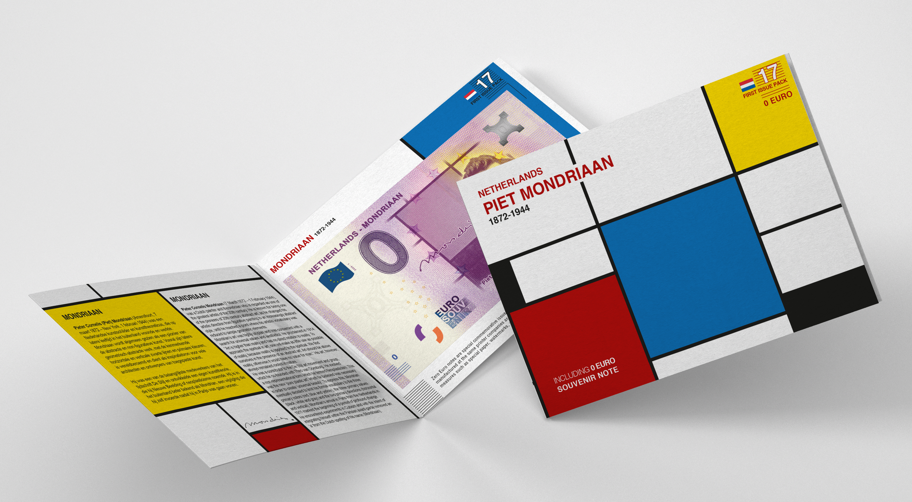 0 Euro biljet Nederland 2020 - Piet Mondriaan LIMITED EDITION FIP#17