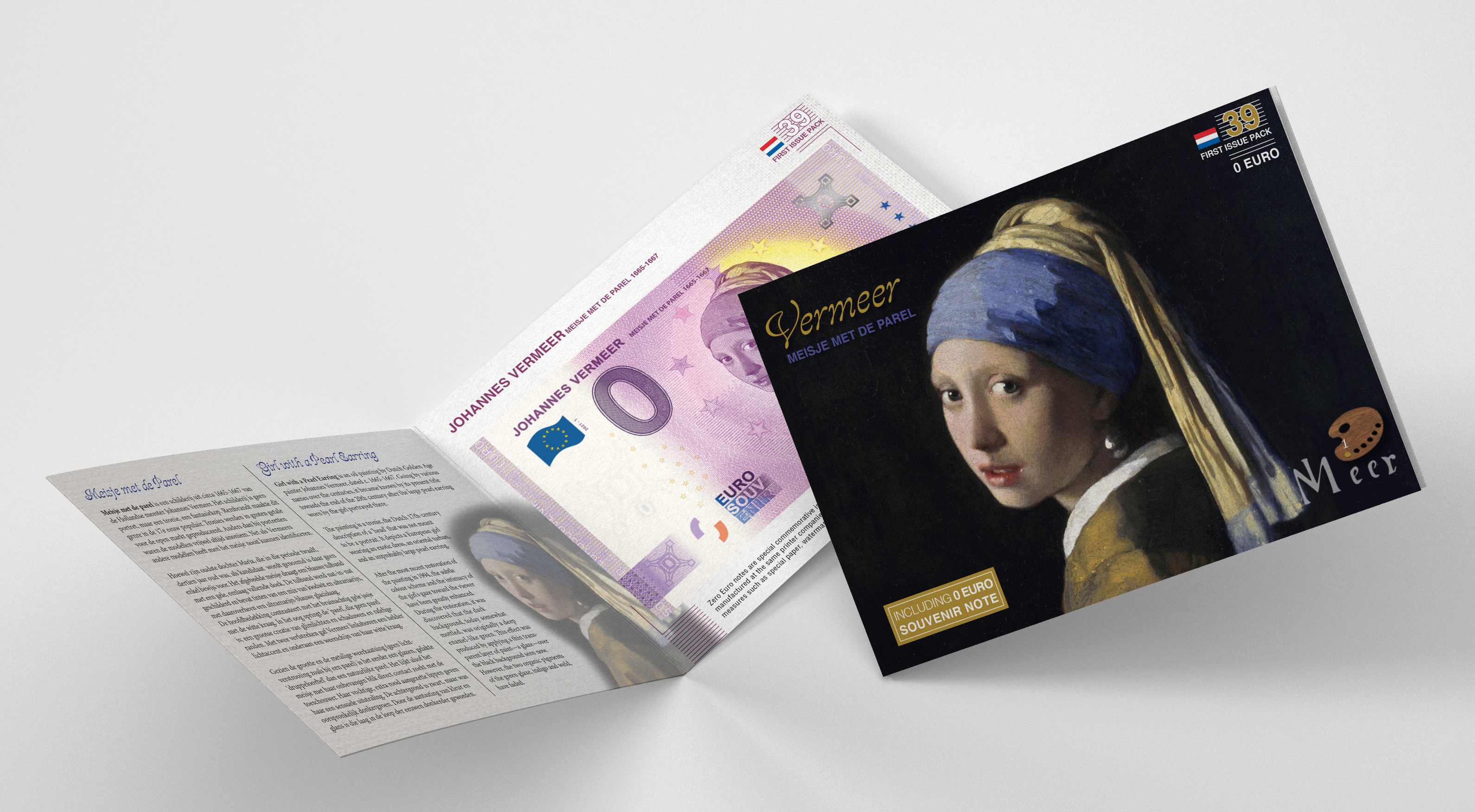 0 Euro biljet Nederland 2021 - Vermeer Meisje met de Parel LIMITED EDITION FIP#39