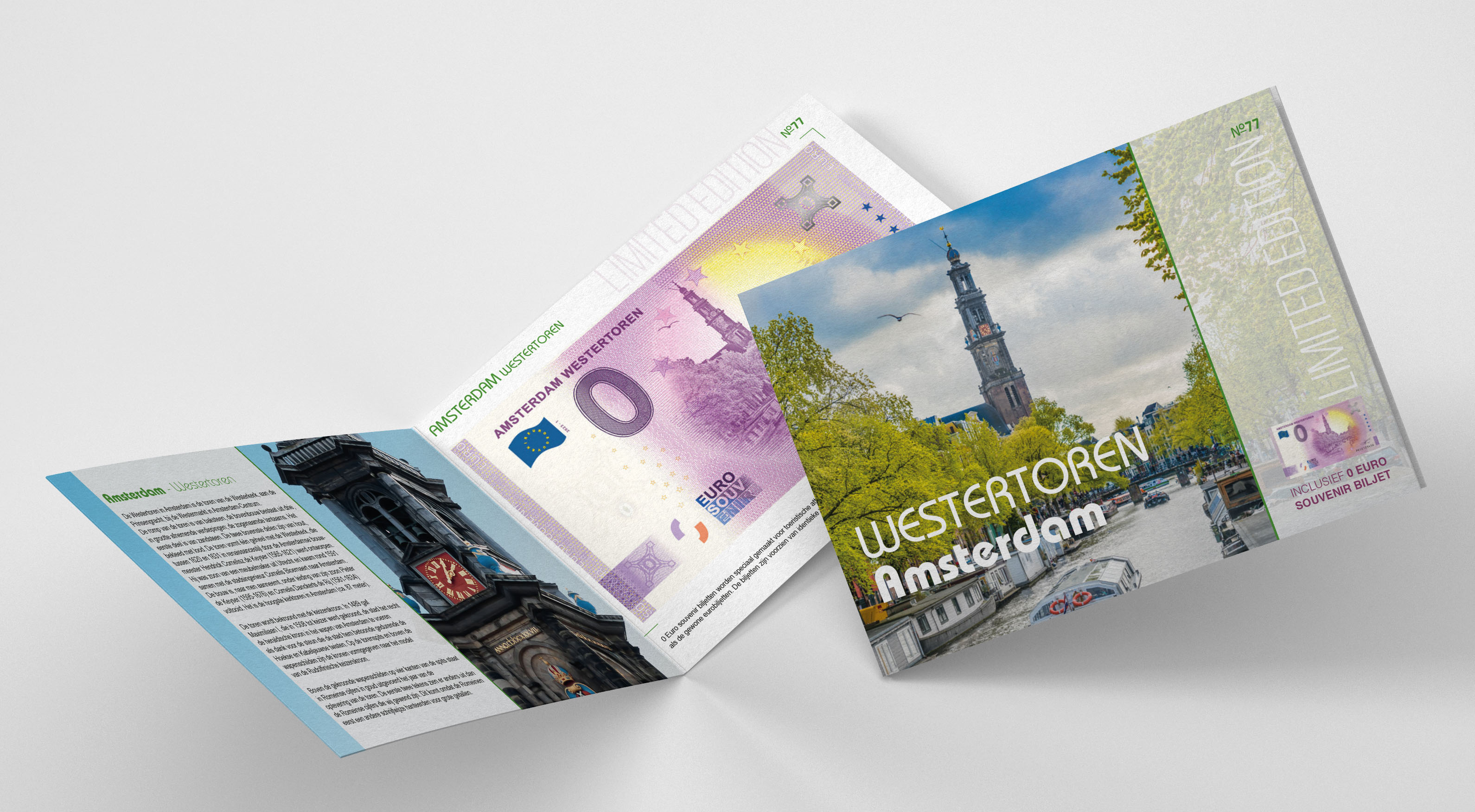0 Euro Biljet Nederland 2023 - Amsterdam Westertoren Limited Edition - Theo  Peters Numismatiek & Filatelie B.V.