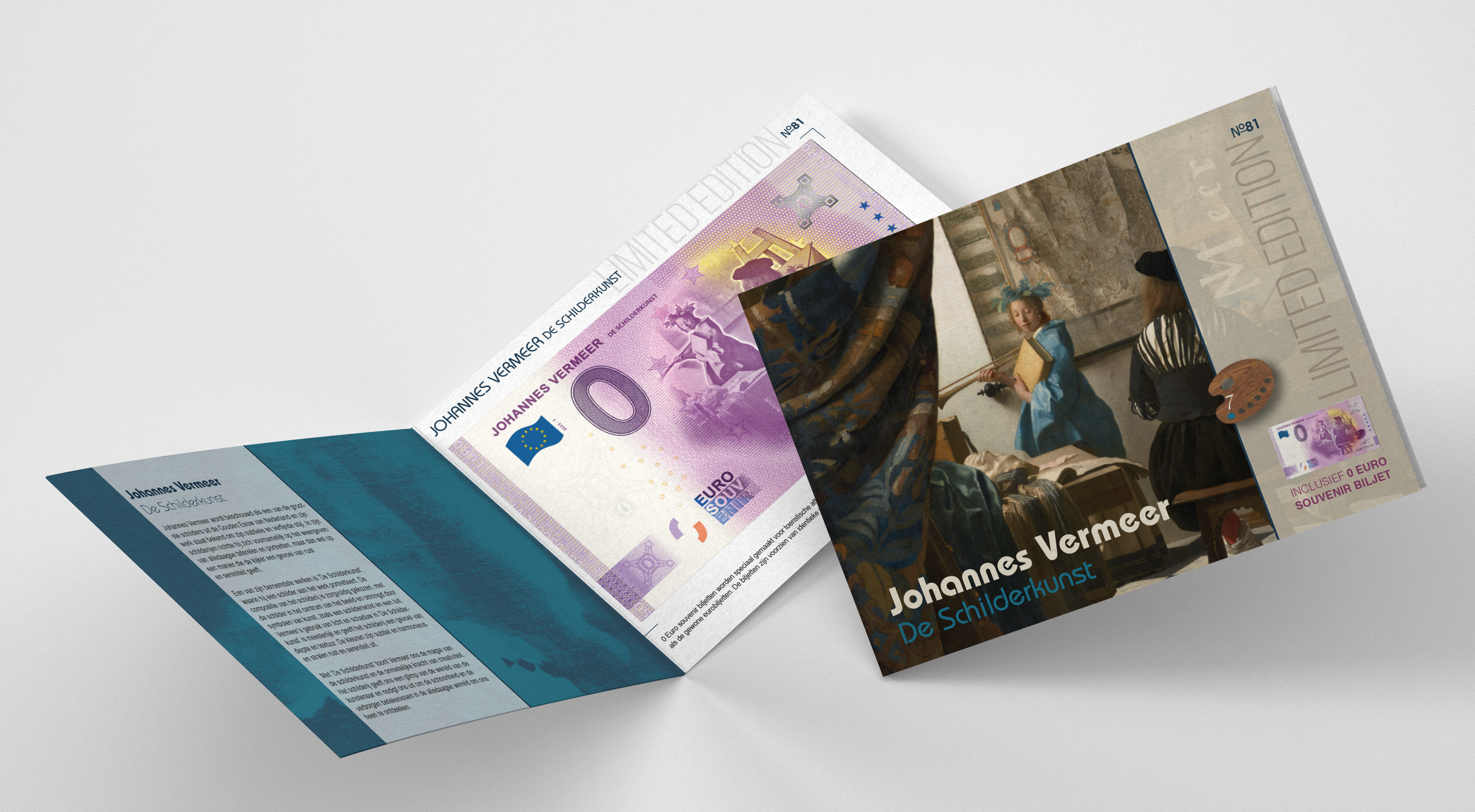 0 Euro biljet Nederland 2023 - Johannes Vermeer VII De Schilderkunst LIMITED EDITION