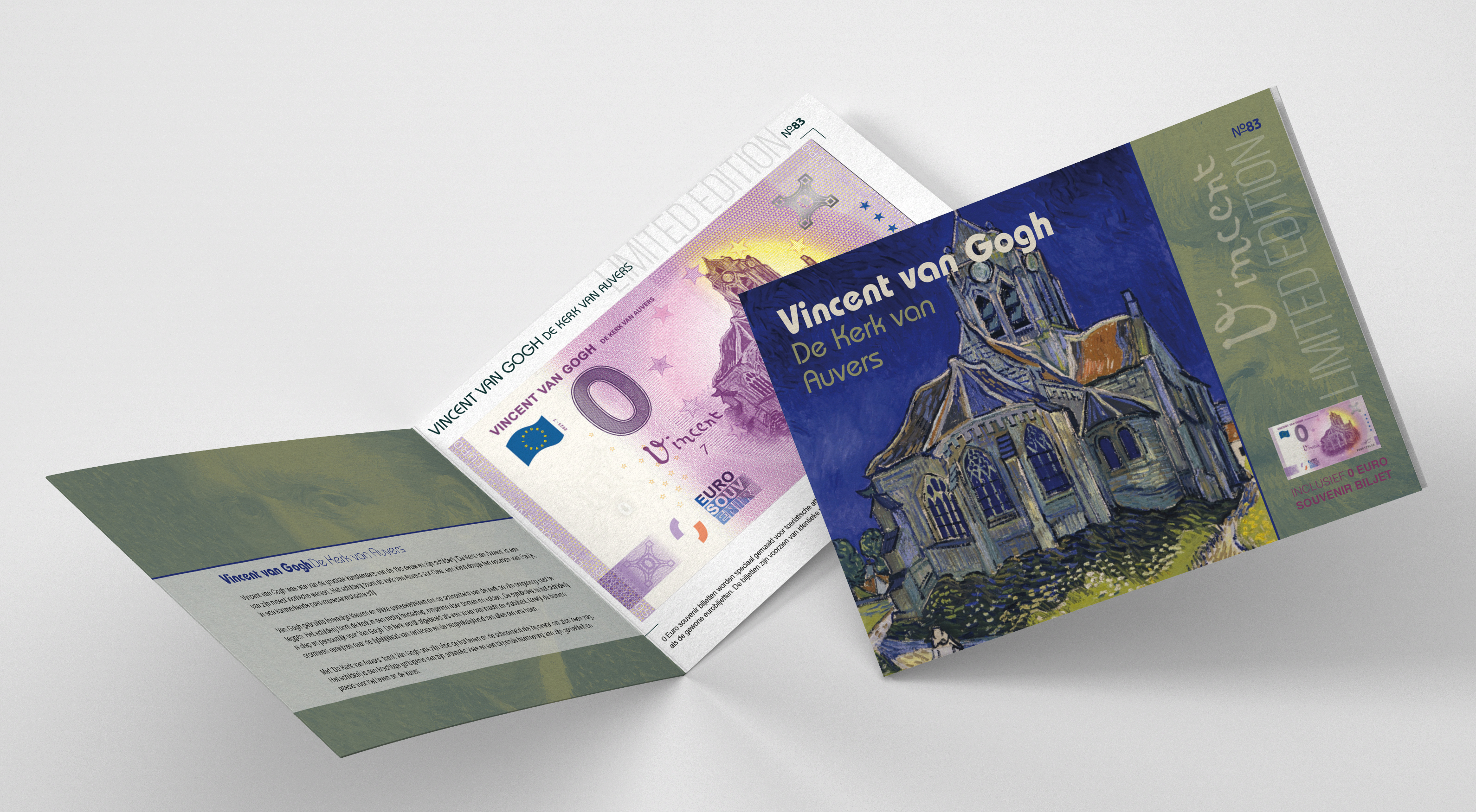 0 Euro biljet Nederland 2023 - Vincent van Gogh VII De Kerk van Auvers LIMITED EDITION