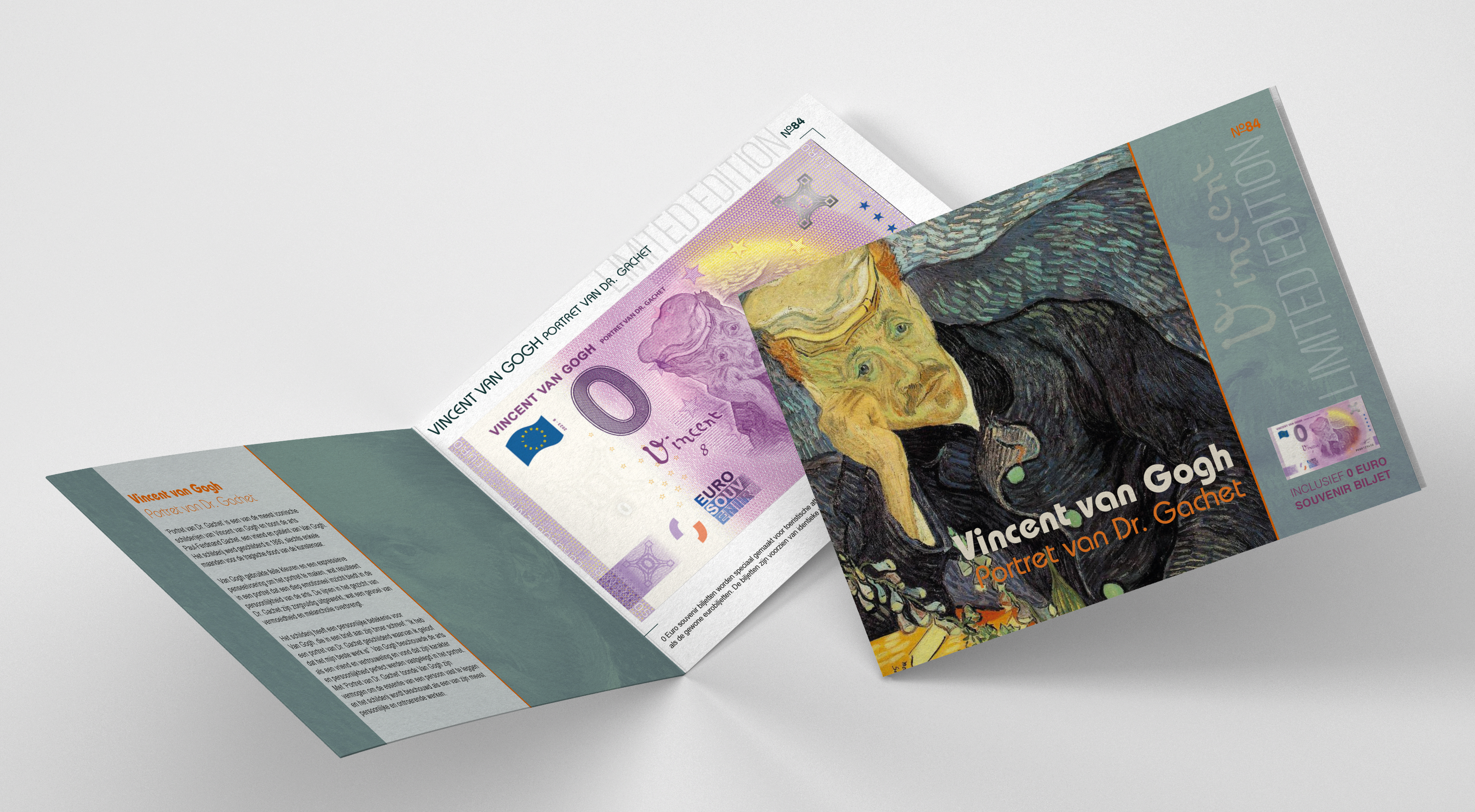 0 Euro biljet Nederland 2023 - Vincent van Gogh VIII Portret van Dr. Gachet LIMITED EDITION