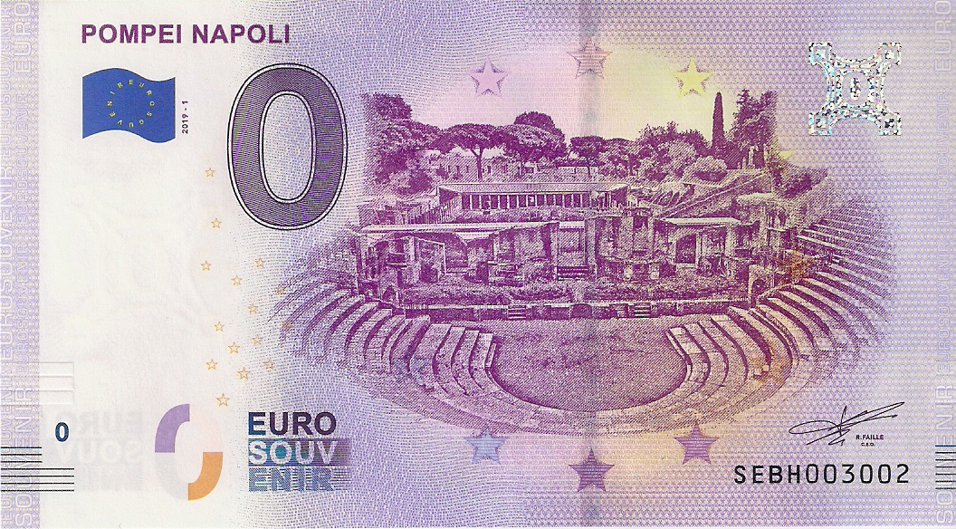 0 Euro biljet Italië 2019 - Pompei Napoli
