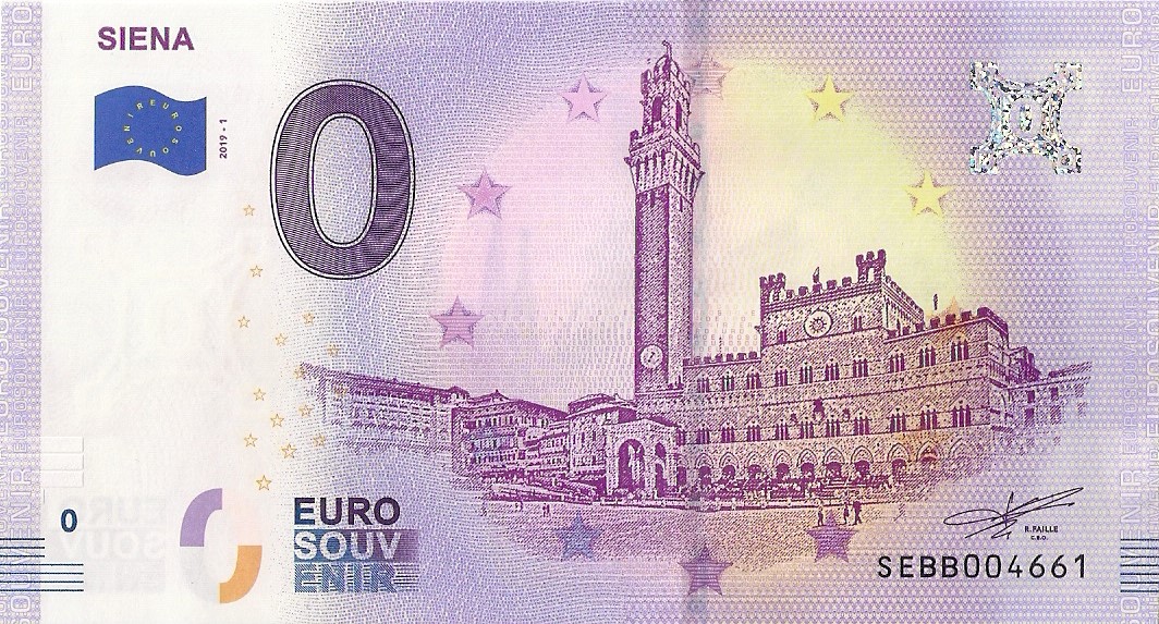 0 Euro Biljet Italië 2019 - Siena