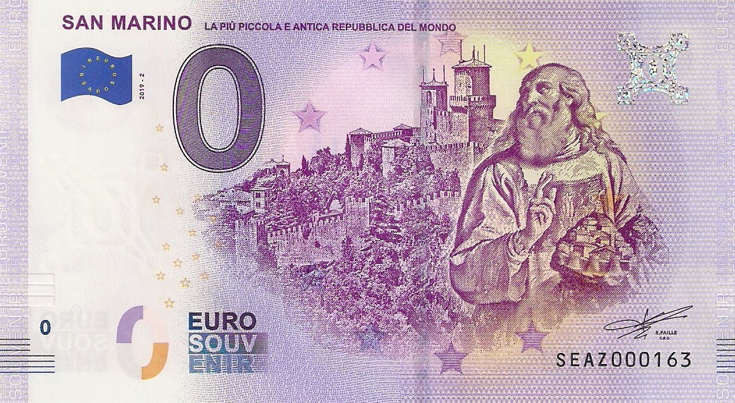 0 Euro Biljet San Marino 2019-2 - San Marino