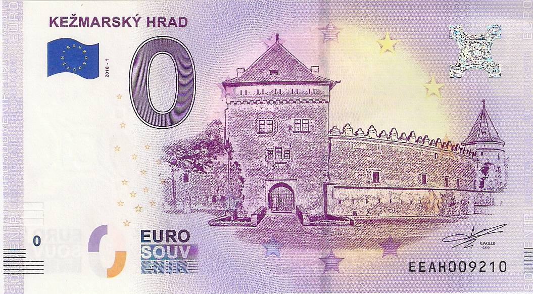 0 Euro biljet Slowakije 2018 - Kezmarský Hrad