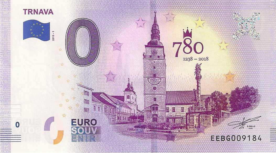 0 Euro biljet Slowakije 2018 - Trnava