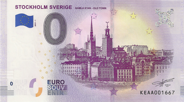 0 Euro Biljet Zweden 2019 - Stockholm Sverige