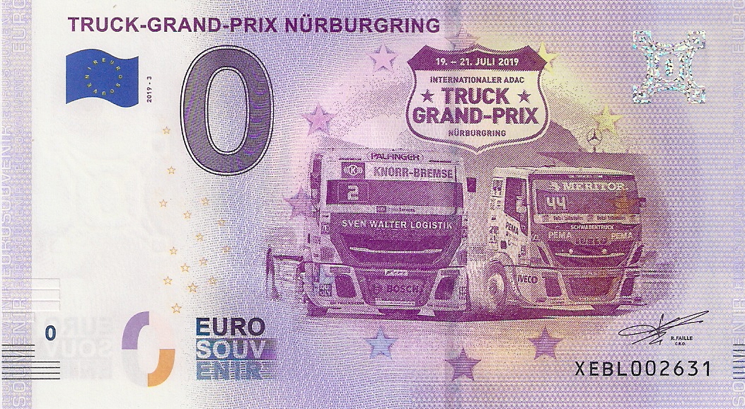 0 Euro biljet Duitsland 2019 - Truck GP Nürburgring