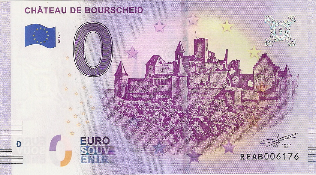 0 Euro biljet Luxemburg 2019 - Chateau de Bourscheid