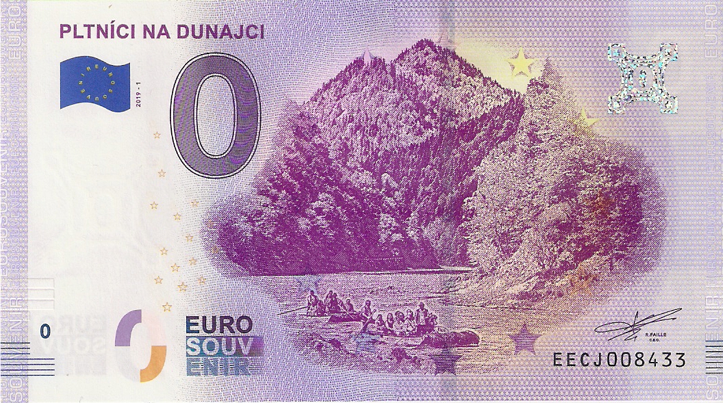 0 Euro biljet Slowakije 2019 - Pltnici na Dunajci