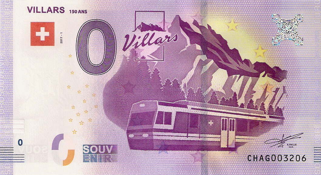 0 Euro Biljet Zwitserland 2017 - Villars