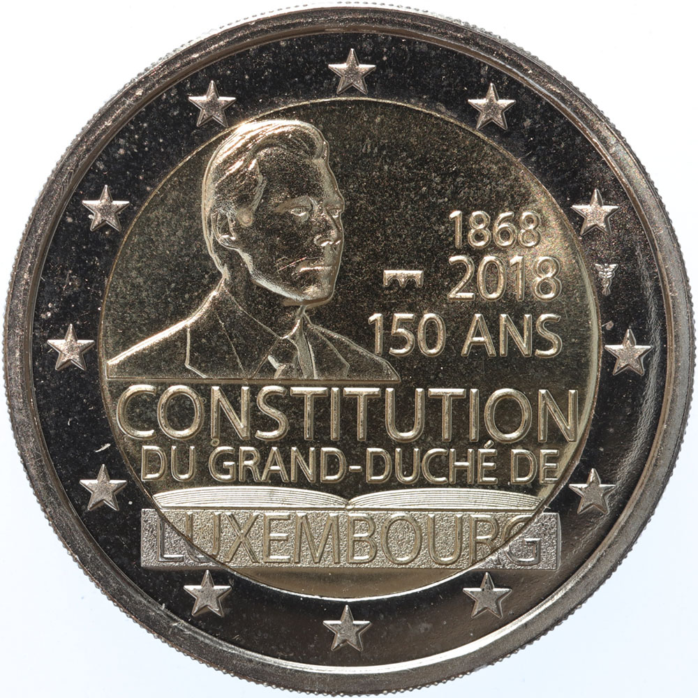 Luxemburg 2 Euro 2018 150 jaar Grondwet mmt Brug UNC
