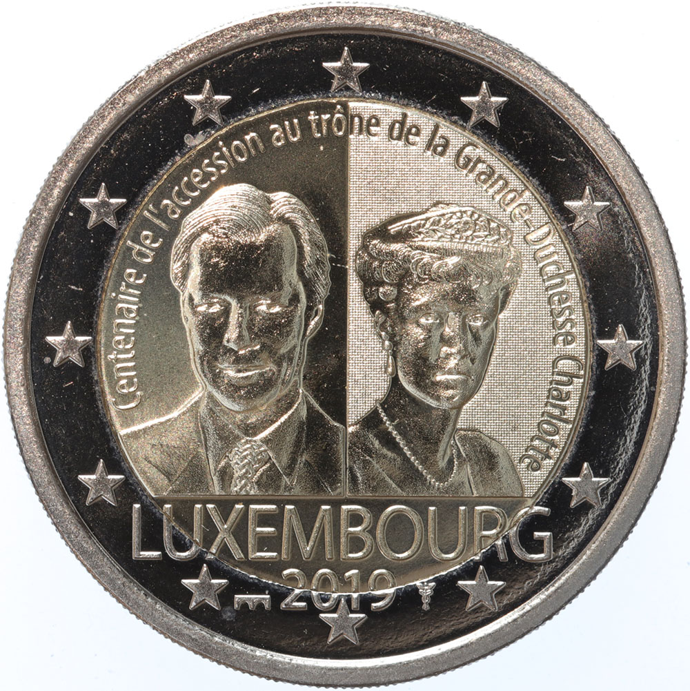 Luxemburg 2 euro Charlotte mmt brug 2019 UNC