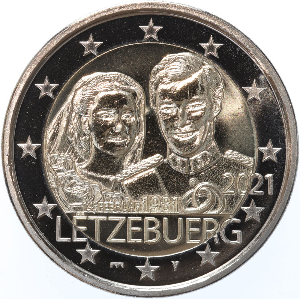 Luxemburg 2 euro 2021 Huwelijk mmt brug UNC