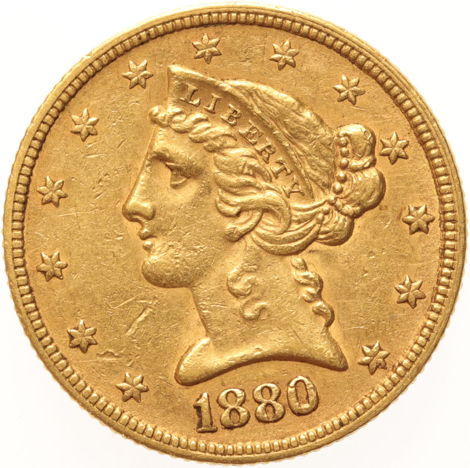 USA 5 dollars 1880