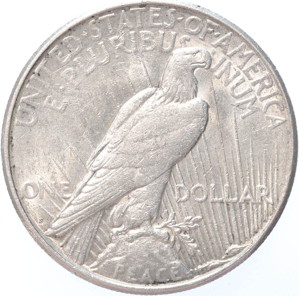 USA Peace 1 Dollar silver 1923s A.UNC