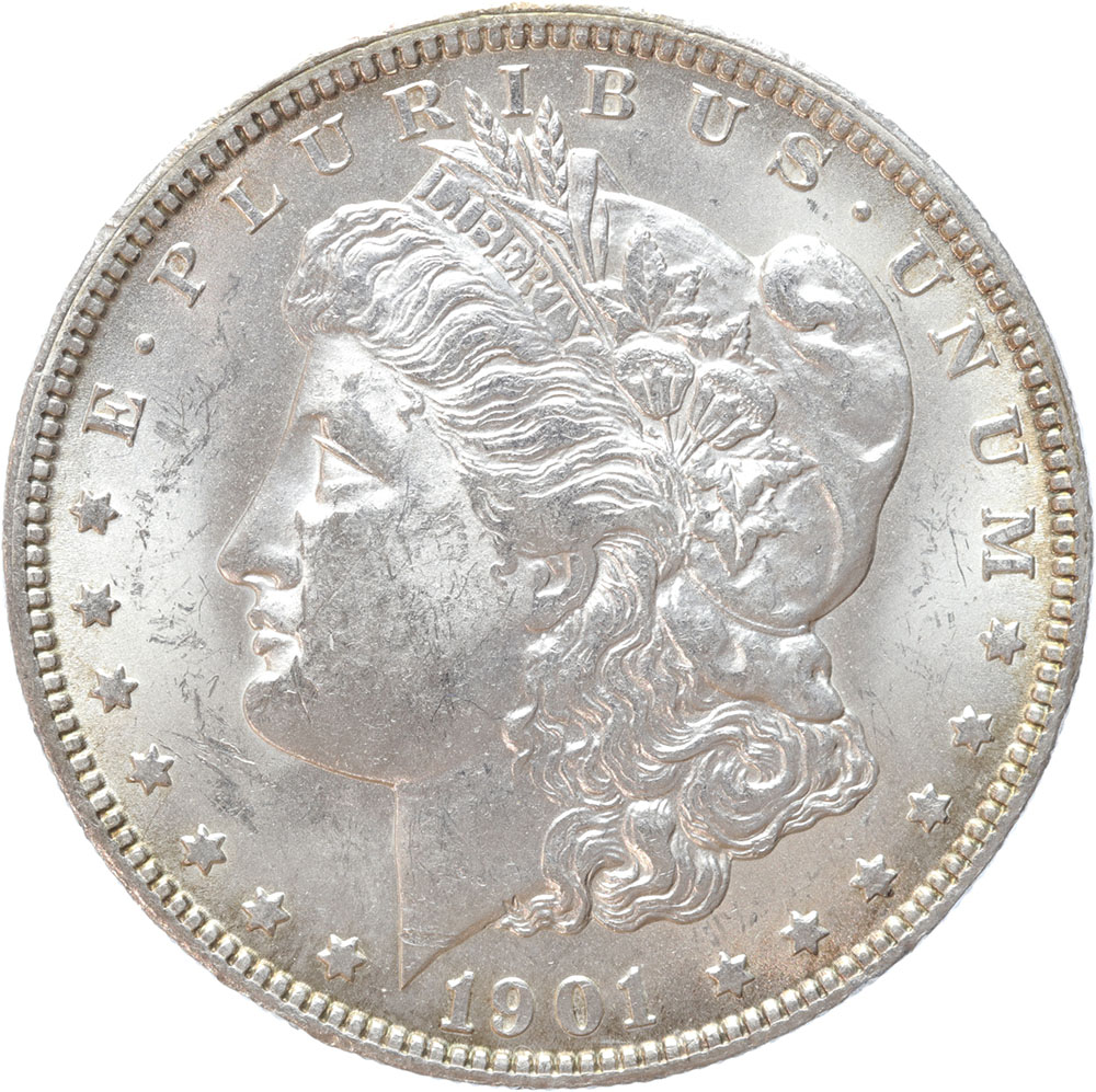 USA Morgan 1 Dollar silver 1901o BU