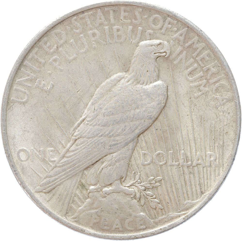 USA Peace 1 Dollar silver 1922d XF