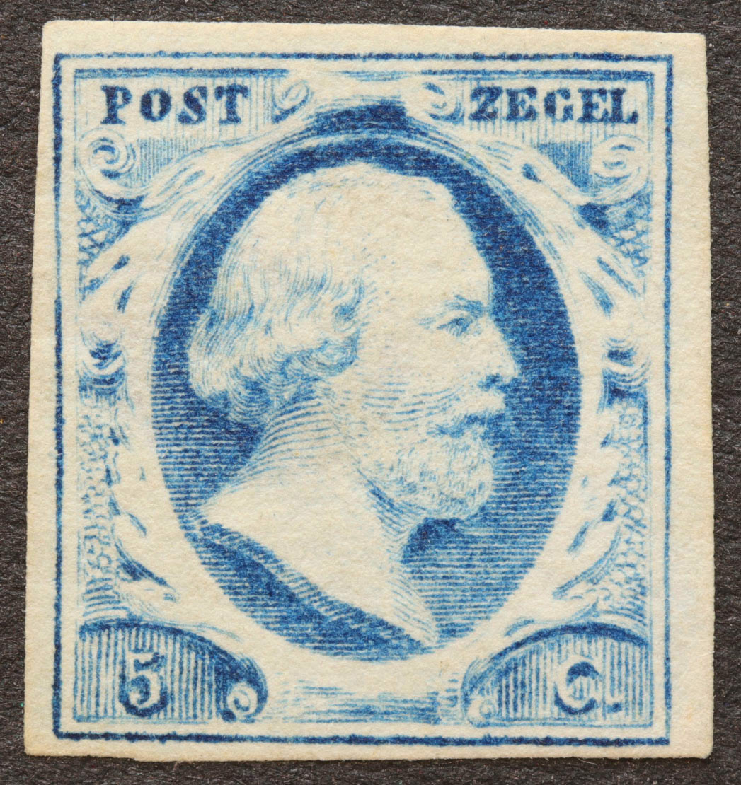 Nederland NVPH nr. 1 Koning Willem III 1852 ongebruikt