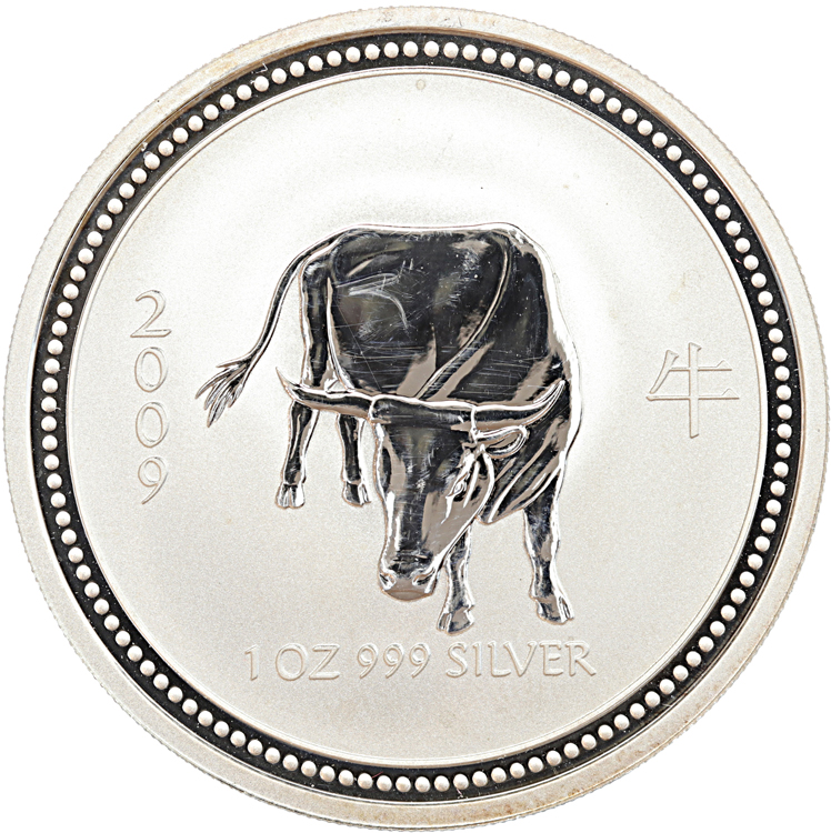 Australië Lunar 1 Os 2009 1 ounce silver