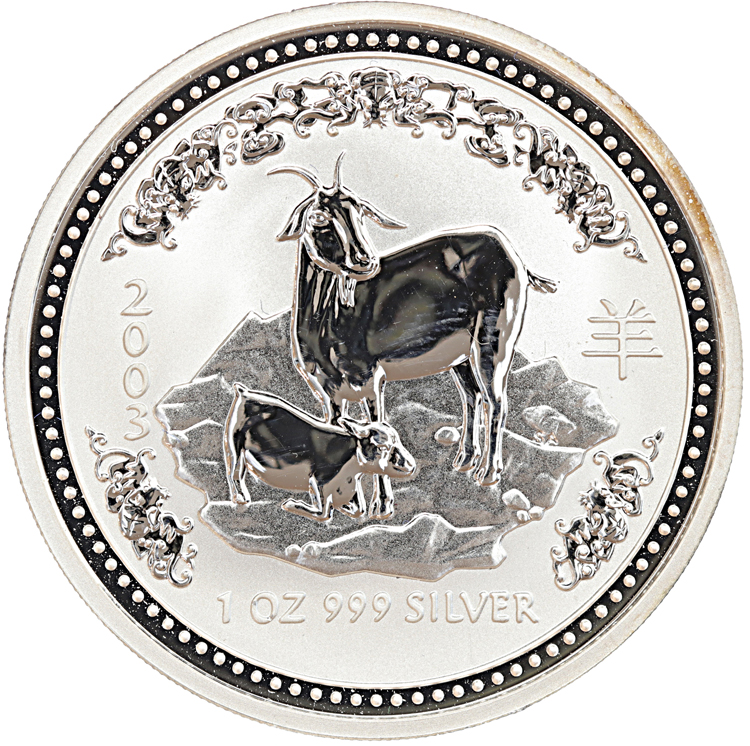 Australië Lunar 1 Geit 2003 1 ounce silver