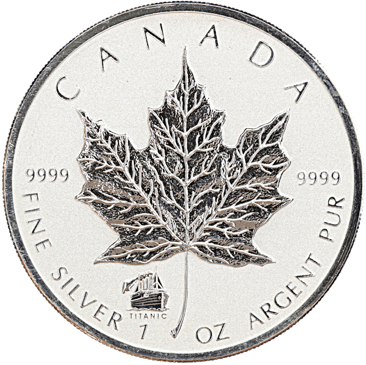 Canada Maple Leaf 2012 Titanic privy mark 1 ounce silver