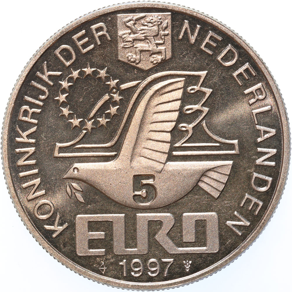 viering Drank Contractie 5 Euro Nederland 1997 - P. C. Hooft - Theo Peters Numismatiek & Filatelie  B.V.