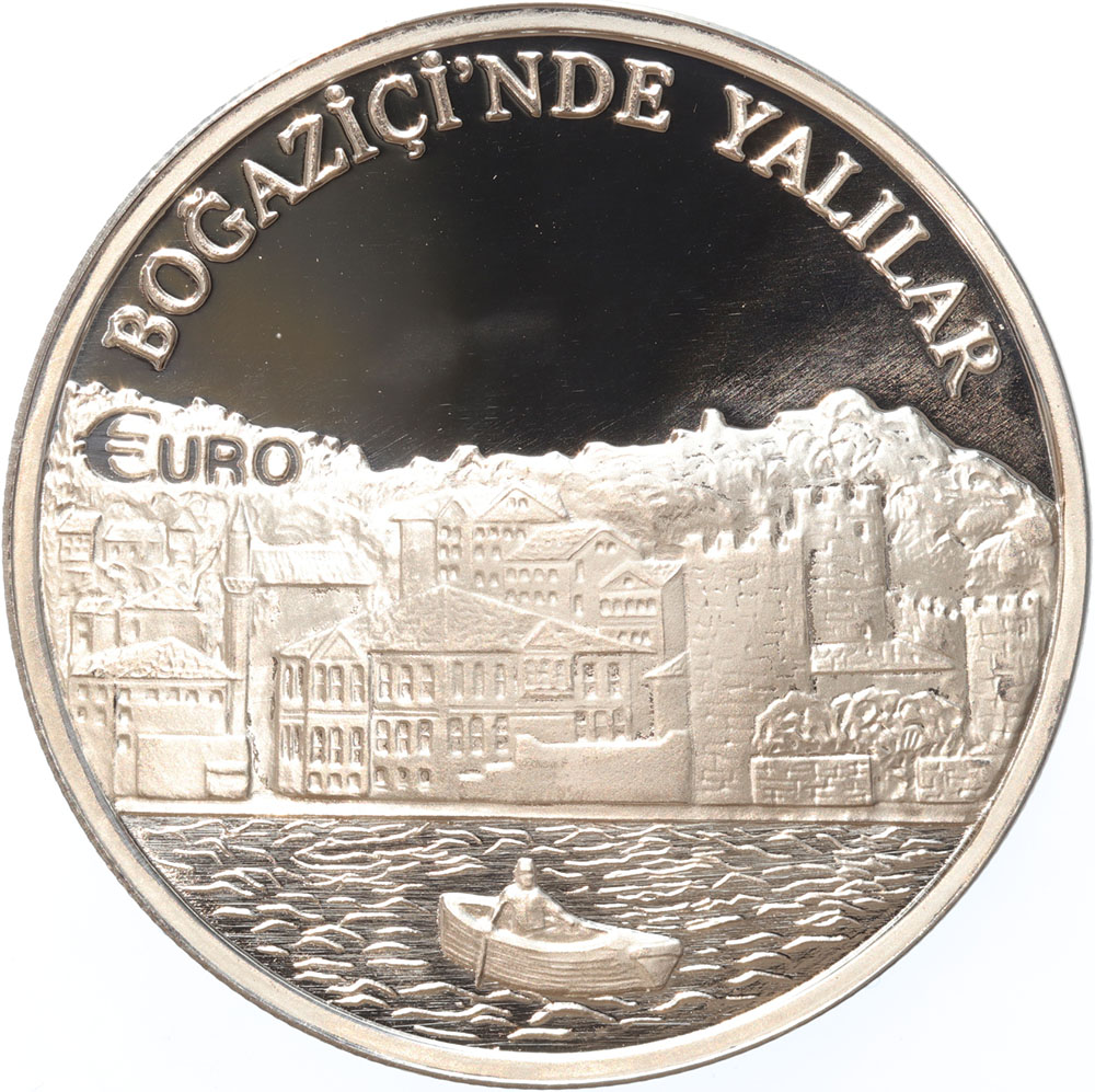 Turkey 10.000.000 Lira 2001 Bosporus houses silver Proof