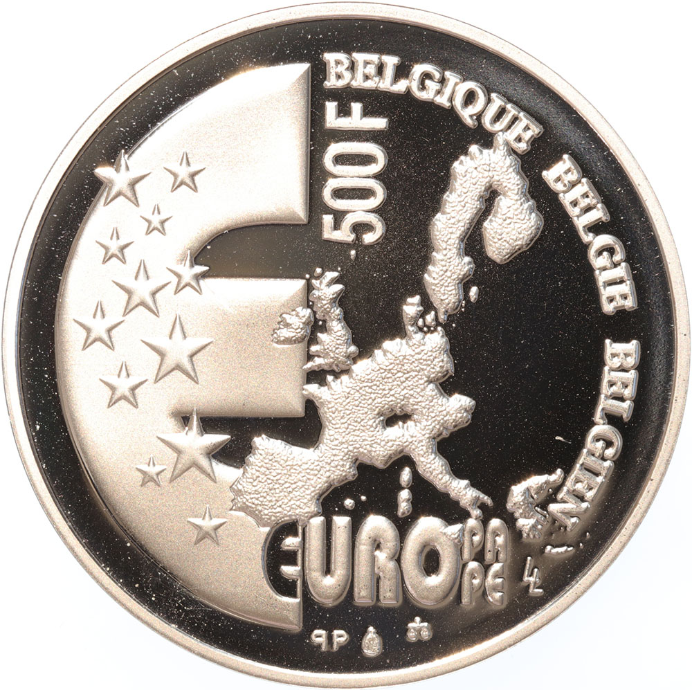 Belgium 500 Francs 2001 EU Voorzitterschap Proof