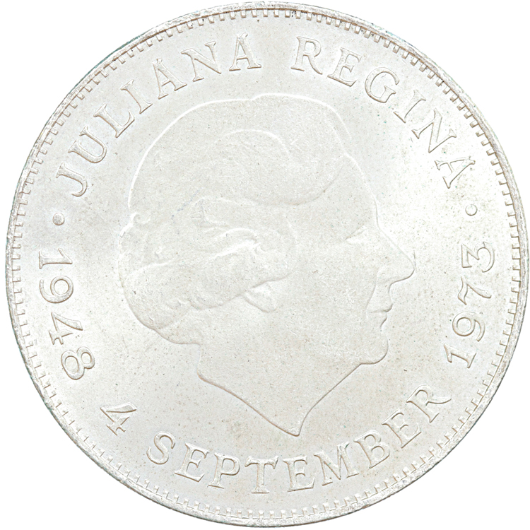 Nederland 10 gulden zilver Juliana 500 ex.