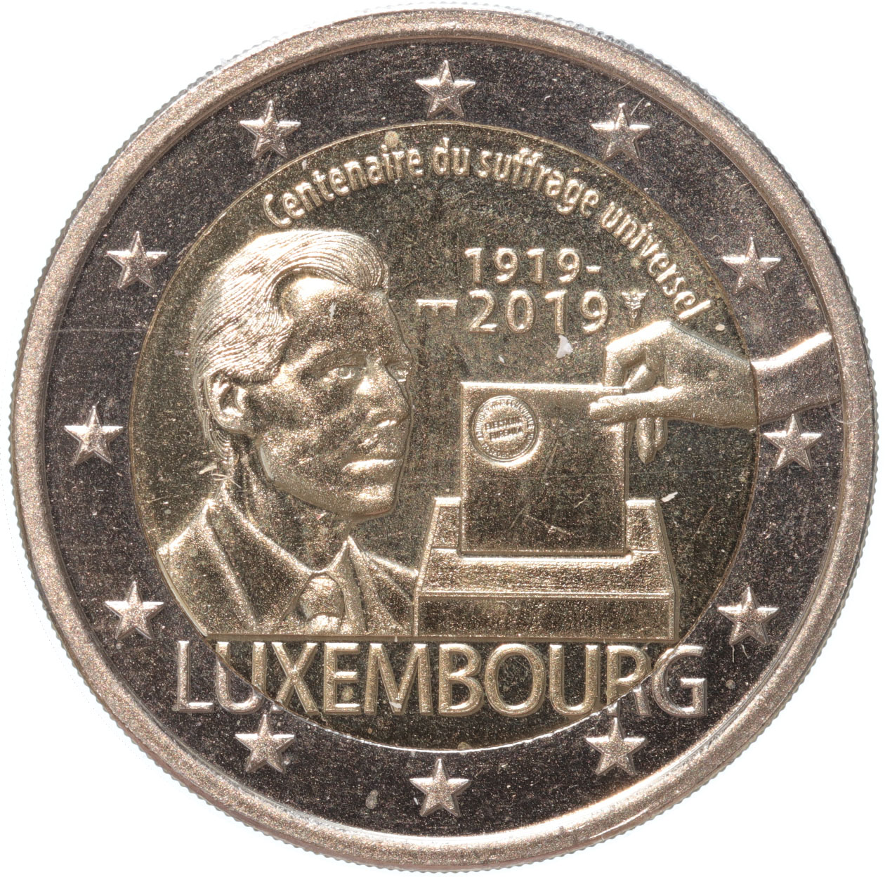 Luxemburg 2 euro 2019 Stemrecht mmt brug UNC