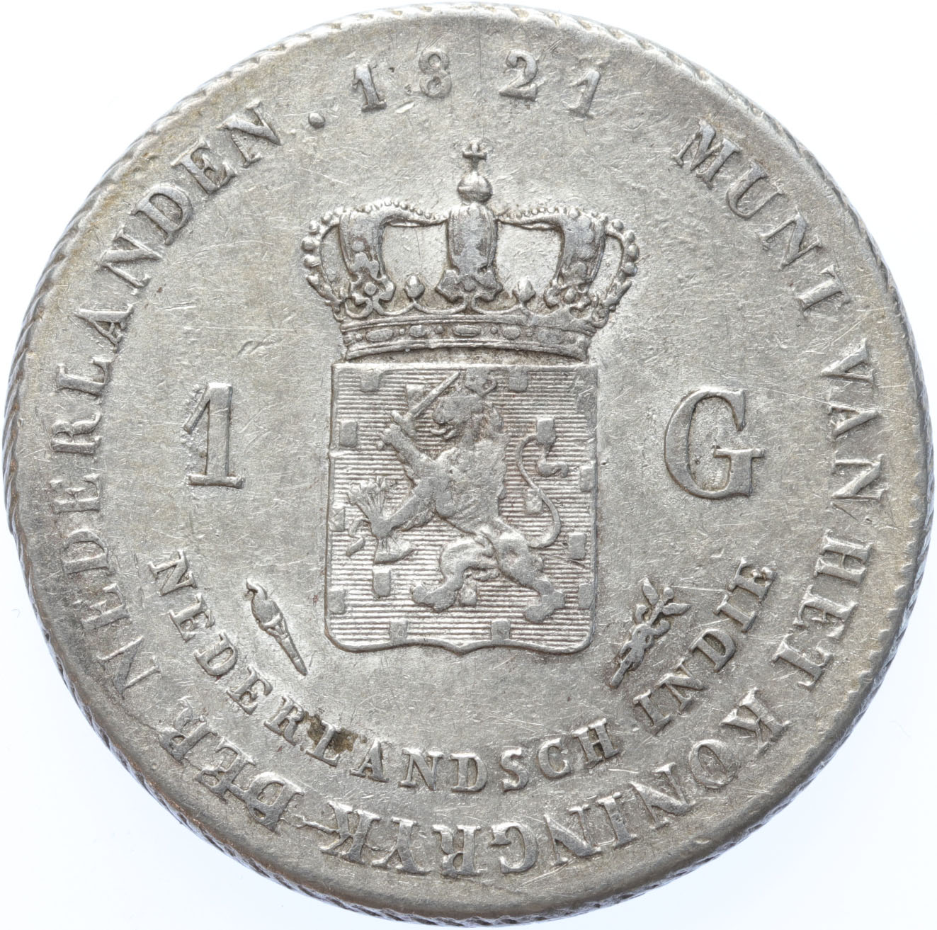 Nederlands Indië 1 gulden 1821 pr-