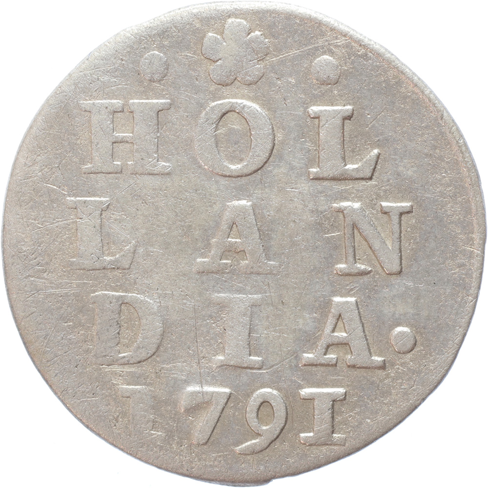 Holland Dubbele wapenstuiver 1791