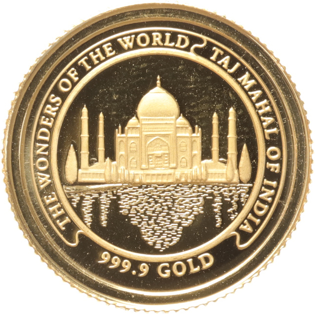 Cambodia 3000 Riels gold 2005 Taj Mahal proof