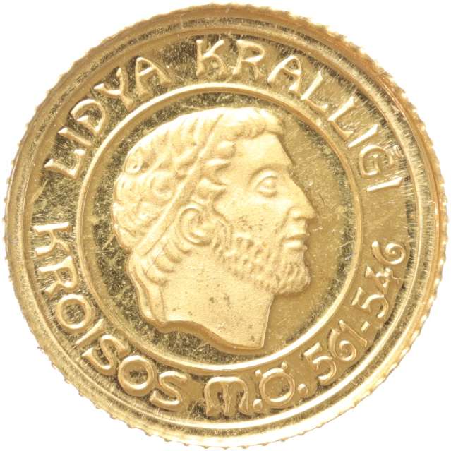 Turkey 1.000.000 Lira gold 1997 King of Lydia proof