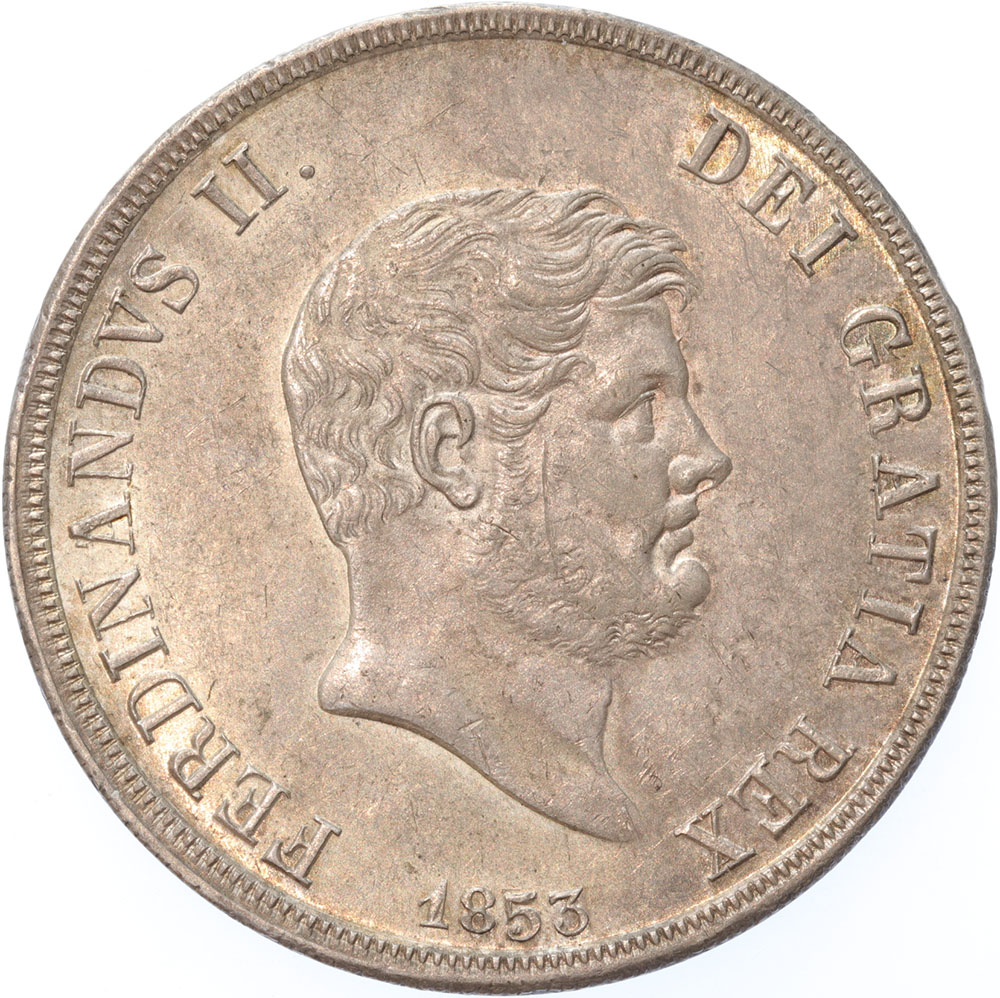 Italian States Naples 120 Grana silver 1853