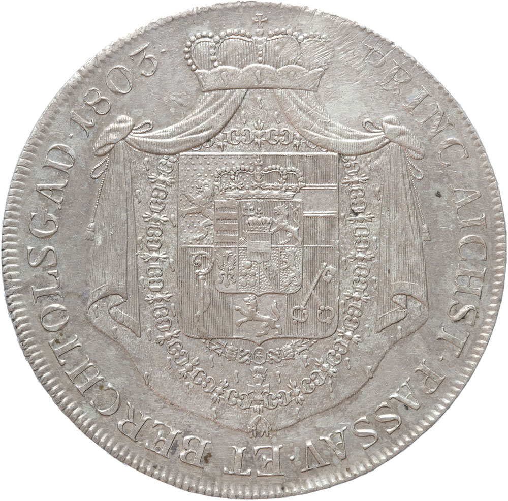 Austrian states Salzburg Thaler 1803 silver UNC