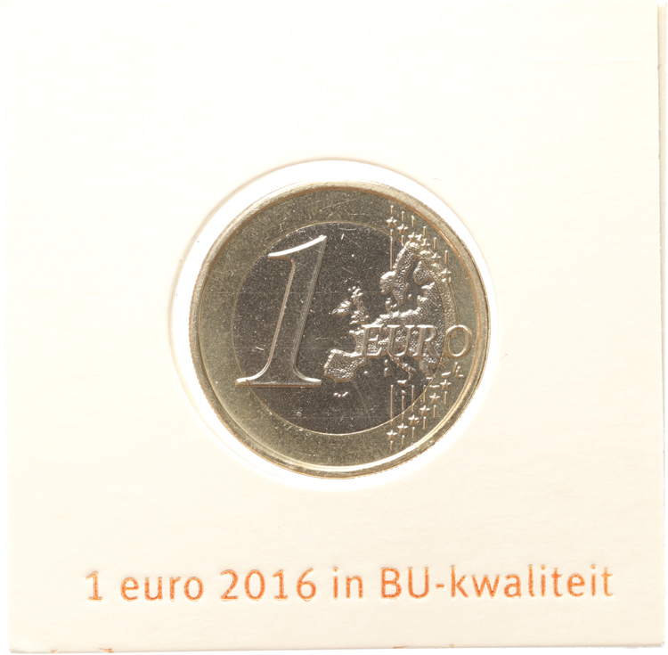 Nederland 2016 1 euro BU Holland Coin Fair in munthouder KNM