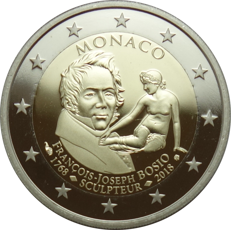 Monaco 2 euro 2018 François-Joseph Bosio Proof