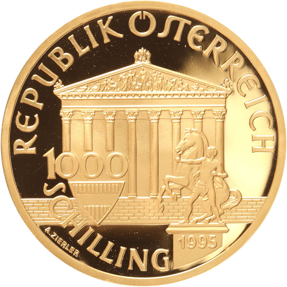 Austria 1000 schillings 1995 Zeus